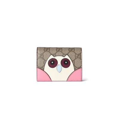 GUCCI GG SMALL WALLET WITH OWL DETAIL 818767 (11*8*3cm)